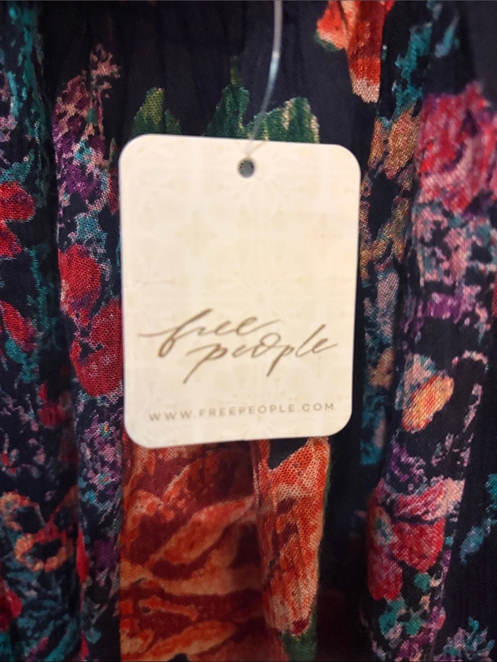 NWT! Free People Floral Off-Shoulder Peasant Blouse